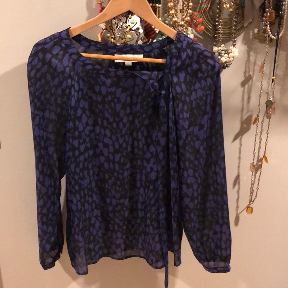 Ann Taylor Loft Sheer Top Sz Small